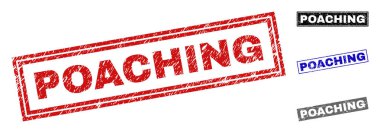 Grunge poaching dokulu dikdörtgen Filigranlar