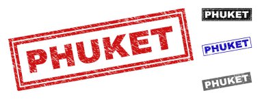 Grunge Phuket çizik dikdörtgen Filigranlar