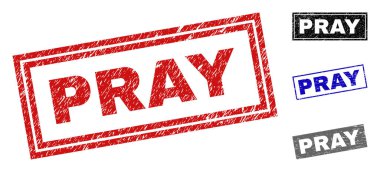 Grunge pray çizik dikdörtgen Filigranlar