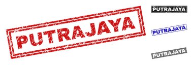 Grunge Putrajaya çizik dikdörtgen pullar