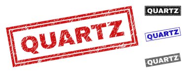 Grunge kuvars çizik dikdörtgen pullar