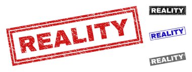 Grunge Reality çizik dikdörtgen pullar