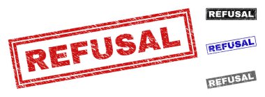 Grunge ret dokulu dikdörtgen Filigranlar