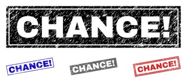 Grunge Chance ünlem dokulu dikdörtgen Filigranlar