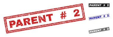 Grunge Parent hashtag 2 çizik dikdörtgen damga mühürler