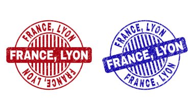 Grunge Fransa, Lyon yuvarlak damga mühürler çizik