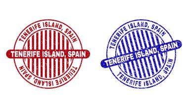 Grunge Tenerife Adası, İspanya yuvarlak damga mühürler çizik