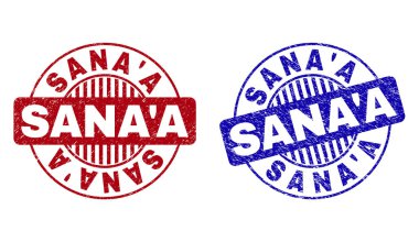 Grunge Sanaa yuvarlak pul dokulu