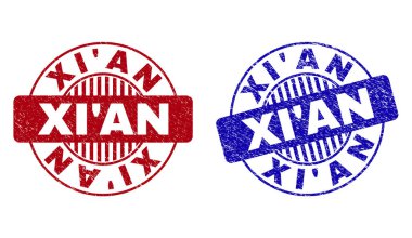 Grunge Xian yuvarlak filigranlar çizik