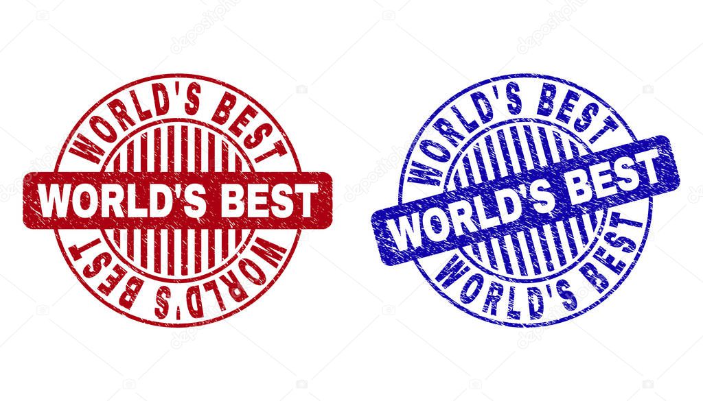 Grunge WORLDS BEST Scratched Round Watermarks