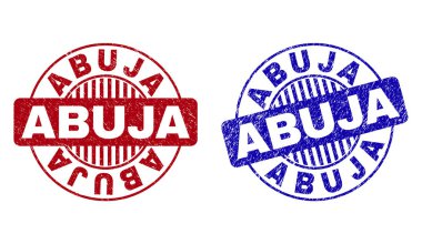 Grunge Abuja yuvarlak pul çizik