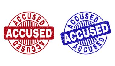 Grunge dokulu yuvarlak pul suçladı