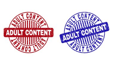 Grunge yetişkin içerik yuvarlak pul çizik