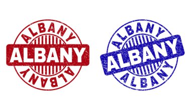 Grunge Albany yuvarlak damga mühürler çizik