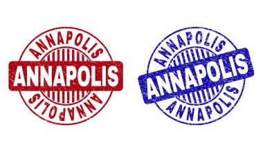 Grunge Annapolis yuvarlak damga mühürler çizik