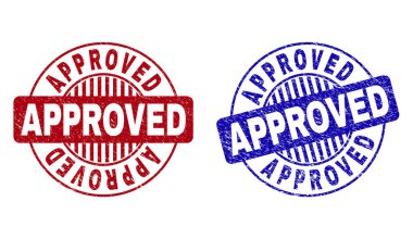 Grunge dokulu yuvarlak filigranlar onaylı