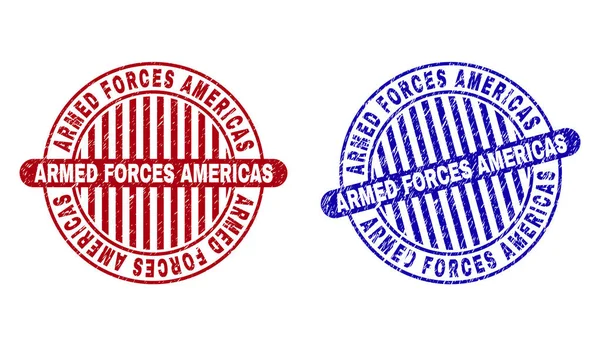 Grunge sił zbrojnych Americas teksturowanej Stemple okrągłe — Wektor stockowy