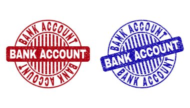 Grunge banka hesabı yuvarlak pul çizik