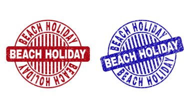 Grunge plaj tatil yuvarlak filigranlar çizik