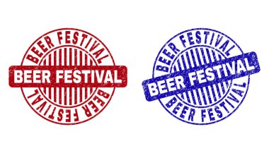 Grunge Bira Festivali yuvarlak filigranlar çizik