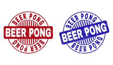 Grunge Bira Pong yuvarlak pul dokulu