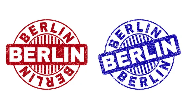 Grunge BERLINO strutturato rotondo filigrane — Vettoriale Stock