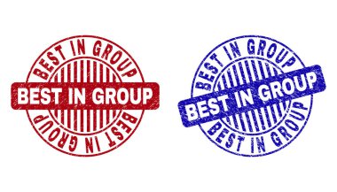 Grunge grubundaki en iyi dokulu yuvarlak filigranlar