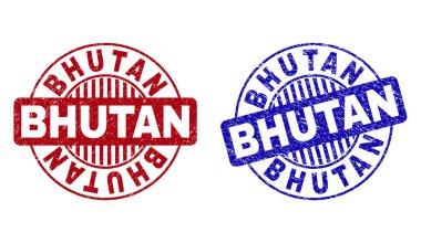 Grunge Bhutan dokulu yuvarlak filigranlar