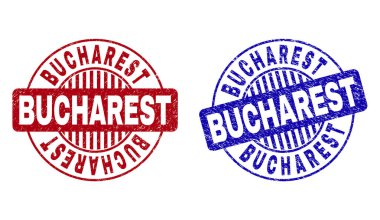 Grunge Bükreş yuvarlak filigranlar çizik