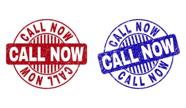 Grunge arama şimdi yuvarlak pul dokulu