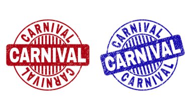 Grunge karnaval yuvarlak pul çizik