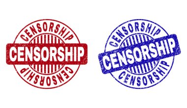 Grunge sansür yuvarlak filigranlar çizik