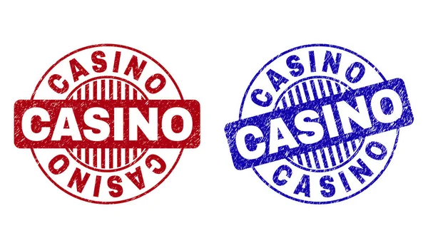 Grunge Casino dokulu yuvarlak filigranlar — Stok Vektör