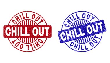 Grunge sakin ol dokulu yuvarlak filigranlar