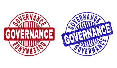 Grunge yönetişim yuvarlak damga mühürler dokulu