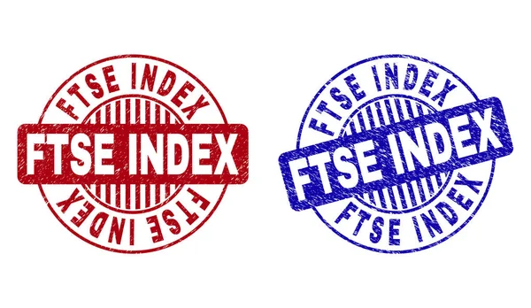 Grunge Ftse Index texturou kulatým razítkem těsnění — Stockový vektor