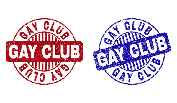Grunge Gay Club teksturowanej okrągły znaków wodnych — Wektor stockowy