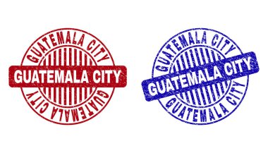 Grunge Guatemala City yuvarlak pul çizik