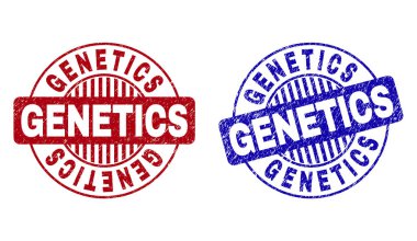 Grunge genetik yuvarlak pul çizik