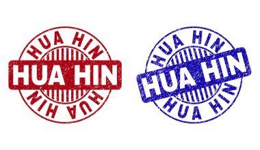 Grunge Hua Hin yuvarlak pul dokulu