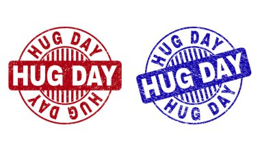 Grunge Hug gün yuvarlak damga mühürler çizik