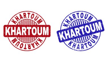 Grunge Khartoum yuvarlak filigranlar çizik