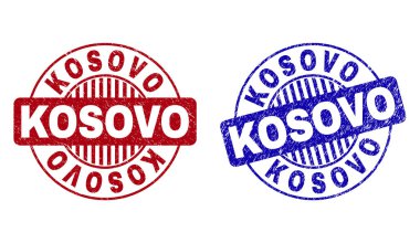 Grunge Kosova yuvarlak filigranlar çizik