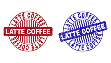 Grunge Latte Kahve dokulu yuvarlak filigranlar