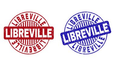 Grunge Libreville yuvarlak pul dokulu