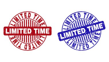 Grunge sınırlı zaman çizik yuvarlak Filigranlar