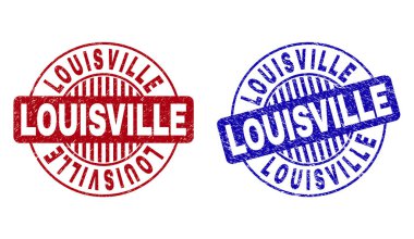 Grunge Louisville dokulu yuvarlak pullar