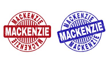 Grunge Mackenzie dokulu yuvarlak pullar