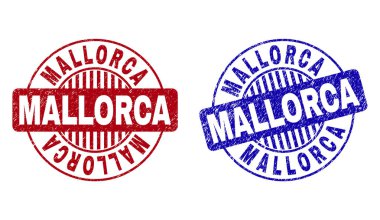 Grunge Mallorca dokulu yuvarlak pul mühürler