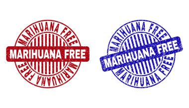 Grunge marihuana ücretsiz çizik yuvarlak Filigranlar